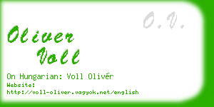 oliver voll business card